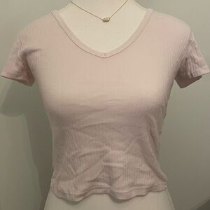 Brandy Melville V-neck pink top